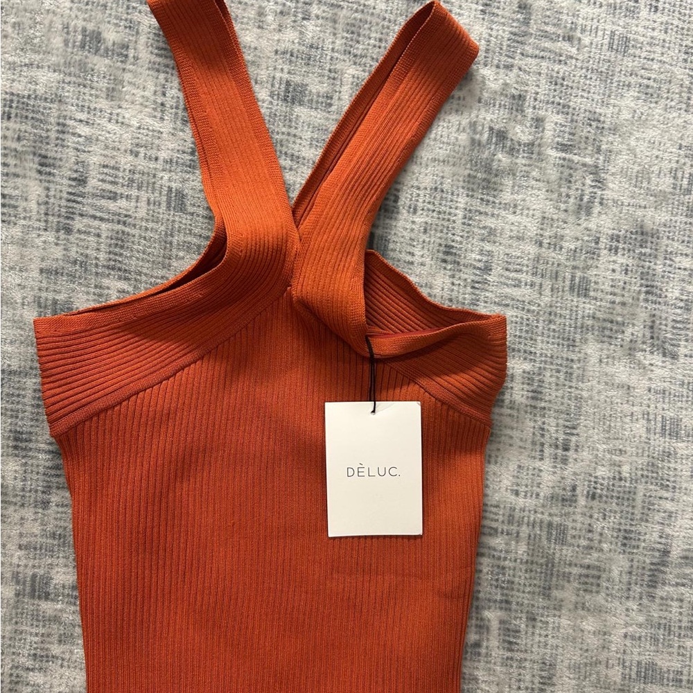 Deluc Terracotta Ribbed Top - Picture 2 of 5